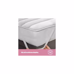 Silentnight Quilted Mattress Protector Premium Luxury Soft Cosy Mattress Cover Protector Pad w/ Extra Deep Fit Elasticated Straps Hypoallergenic Super