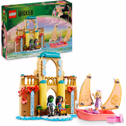 LEGO Wicked Glinda, Elphaba & Nessarose at Shiz University Building Set with Sailing Boat Toy and 3 Mini-Doll Figures, Movie ...