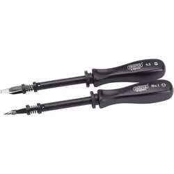 Draper Expert 2 -Piece Screw Holding Mechanics Screwdriver Set | Ideal Impact Resistant Plastic Grip | Hand Tools Set