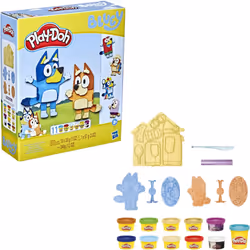 Play-Doh Bluey Make Mash Costumes Playset for Toddlers, Non-Toxic Modelling Compound Set with 11 Cans, Creative Toys for 3+ Y ...