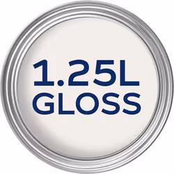 Dulux Non Drip Gloss High Sheen Paint For Wood And Metal - Pure Brilliant White 1.2 5 Litres