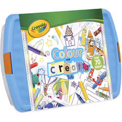 CRAYOLA Colour and Create Tub - Including Crayons, Markers, Pencils, Pens, Chalks, Colouring Book and Stickers