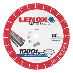 Lenox Tools METALMAX Cut Off Wheel  Diamond Edge  14-Inch x 1-Inch (1972932)
