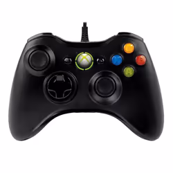 Microsoft Xbox 360 Controller for Windows, Gamepad, PC, Xbox, Back button, D-pad, Start button, Wired, USB 2.0, Black