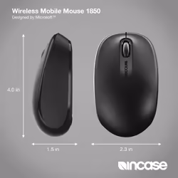 Incase Designed by Microsoft Wireless Mobile 1850 mouse Travel Ambidextrous RF Wireless Optical - Additional view 4