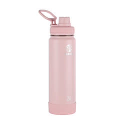 Takeya Actives 24 Oz Vacuum Insulated Stainless Steel Water Bottle with Spout Lid  Premium Quality  Blush