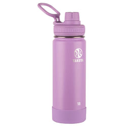 Takeya Actives 18 oz Vacuum Insulated Stainless Steel Water Bottle with Spout Lid  Premium Quality  Lilac