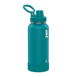 Takeya Actives 32 oz Vacuum Insulated Stainless Steel Water Bottle with Spout Lid  Premium Quality  Mystic Blue