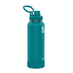 Takeya Actives 40 oz Vacuum Insulated Stainless Steel Water Bottle with Spout Lid  Premium Quality  Mystic Blue