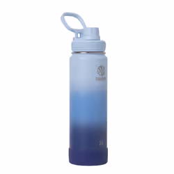 Takeya Actives 24 oz Vacuum Insulated Stainless Steel Water Bottle with Spout Lid Premium Quality Ombre Pacific Blue