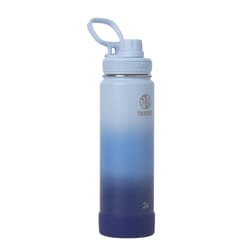 Takeya Actives 24 oz Vacuum Insulated Stainless Steel Water Bottle with Spout Lid  Premium Quality  Ombre Pacific Blue