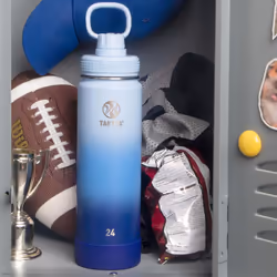 Takeya Actives 24 oz Vacuum Insulated Stainless Steel Water Bottle with Spout Lid  Premium Quality  Ombre Pacific Blue