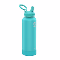 Takeya Actives Insulated Stainless Steel Water Bottle with Straw Lid 40 Ounce Teal