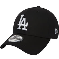 New Era LA Dodgers Essentials 39THIRTY Stretch Fit Baseball Cap Hat - Black - M/L, Black