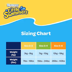 Huggies Little Swimmers Disposable Swim Nappies Size 3-4, Pack of 12