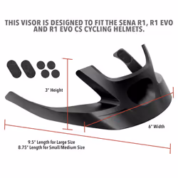 Sena Visor for R1 Series Cycling Helmet (Black  Medium/Small)