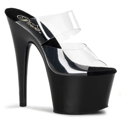 Pleaser Shoes Adore-702 Female Black, Transparent