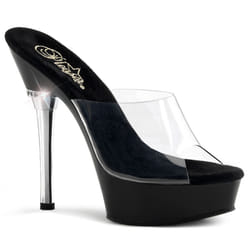 Pleaser Shoes Allure-601 Sandals Female Black, Transparent