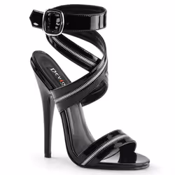 Pleaser Shoes Domina-119, Sandals, Female, Adult, Black, Stilettos, 15.2 cm