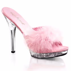Pleaser Shoes Lip-101-8, Pumps, Female, Adult, White, Transparent, 12.7 cm, Fashion