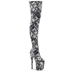 Pleaser Shoes Flamingo-3000DP Female Black, White
