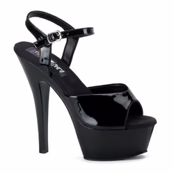 Pleaser Shoes Juliet-209, Sandals, Female, Adult, Black, 15.2 cm, Fashion