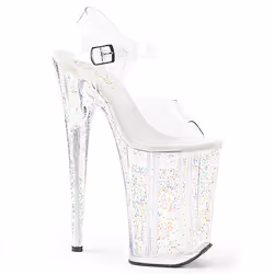 Pleaser Shoes Infinity-908MG, Sandals, Female, Adult, Transparent, 22.9 cm, Fashion