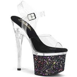 Pleaser Shoes Esteem-708LG Sandals Female Gold, Transparent