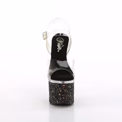 Pleaser Shoes Esteem-708LG Sandals Female Gold, Transparent
