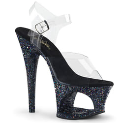 Pleaser Shoes Moon-708LG Sandals Female Silver, Transparent