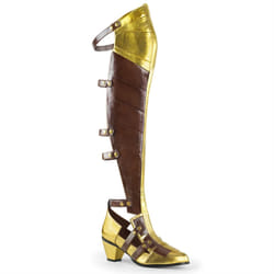 Pleaser Shoes Maiden-8830 Female Brown, Gold