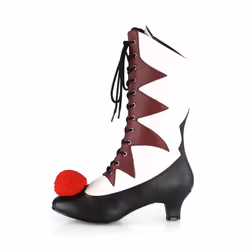 Pleaser Shoes It-120 Female White, Burgundy