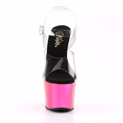 Pleaser Shoes Adore-708 Sandals Female Black, Transparent