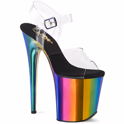 Pleaser Shoes Flamingo-808RC, Sandals, Female, Adult, Transparent, 20 cm, Fashion