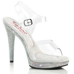 Pleaser Shoes Glory-508DM Sandals Female Silver, Transparent