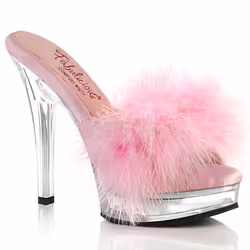 Pleaser Shoes Majesty-501F-8, Pumps, Female, Adult, Black, Transparent, 13.2 cm, Fashion
