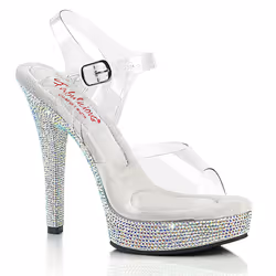 Pleaser Shoes Majesty-508DM, Sandals, Female, Adult, Transparent, 13.2 cm, Fashion