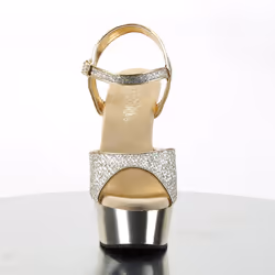 Pleaser Shoes Delight-609G Sandals Female Gold