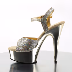 Pleaser Shoes Delight-609G Sandals Female Gold