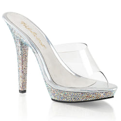 Pleaser Shoes Lip-101DM Female Silver, Transparent