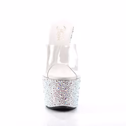 Pleaser Shoes Bejeweled-701MS Female Silver, Transparent