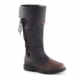 Pleaser Shoes Captain-110, Boots, Female, Adult, Black, Brown, L, 2.5 cm