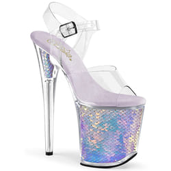 Pleaser Shoes Flamingo-808MC Sandals Female Pink, Transparent