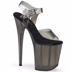 Pleaser Shoes Flamingo-808N-T, Sandals, Female, Adult, Black, Grey, 20 cm, Fashion