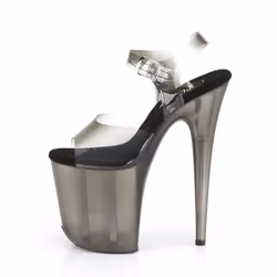 Pleaser Shoes Flamingo-808N-T Sandals Female Black, Grey