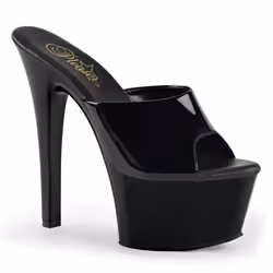Pleaser Shoes Aspire-601, Female, Adult, Black, Transparent, 15.2 cm, Fashion