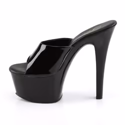 Pleaser Shoes Aspire-601 Female Black, Transparent