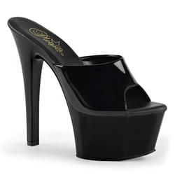 Pleaser Shoes Aspire-601 Female Black, Transparent