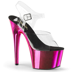 Pleaser Shoes Adore-708 Sandals Female Black, Transparent