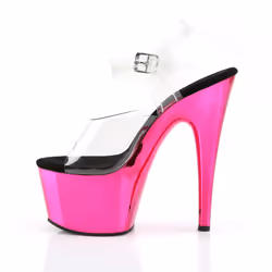 Pleaser Shoes Adore-708 Sandals Female Black, Transparent